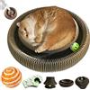 Syeefula Kitten Curl, Kitten Curl Toy, Magical Kitten Curl Cardboard Cat Toy, Cat Accordion Toy, Indoor Interactive Scratch Pad with a Ball, Recyclable And Durable, Retractable, Reversible (Hand)