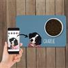 xingfa Tappetino personalizzato per cibo e acqua per cani e gatti, tovaglietta personalizzata per ciotola per animali domestici, in tessuto assorbente, retro impermeabile, lavabile in lavatrice/durevole (40