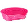 Ferplast Siesta Deluxe 2 in plastica per cani e gatti 6, cestino per animali domestici, fondo perforato, antiscivolo, comodo poggiatesta, 70,5 x 52 x h 23,5 cm, colore: Rosa
