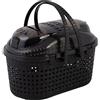 Iris Ohyama, Cestino, Scatola, Borsa, Supporto in plastica (PP) per gatti, cani, 45 x P29 x H28,5 cm, MPC-450, Nero