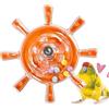 Derwrtup Giocattolo per pappagallini, rotante, interattivo, sonaglio rotante, spinner sonaglio, accessorio per gabbie per uccelli | per parrocchetti Ninfensiche Conures Loris occupazione e