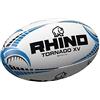Rhino Tornado XV - Pallone da Rugby, Misura 5, Colore: Bianco/Blu