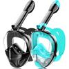 Hydroview Maschera integrale da snorkeling per adulti e adolescenti, attrezzatura da snorkeling con supporto per fotocamera staccabile, vista panoramica a 180°, anti-appannamento, anti-perdite, set per