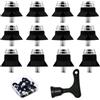 mellystore 12 Tacchetti di Ricambio per Scarpe da Calcio Con Wrench - Lega di Alluminio, 2 Misure 13 mm e 16 mm - Filettatura M5