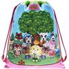 Franco Cosimo Panini ANIMAL CROSSING - Zaino Scuola Coulisse, Sacca sportiva Unisex per Bambini e Ragazzi con Spallacci e Chiusura Anti-Soffocamento con Tasca con Chiusura ZIP