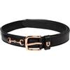 Equestro Cintura con imboccatura Oro Rosa 90 cm, 90 cm, Nero