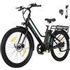 HITWAY Bicicletta Elettrica 27,5, Bici Elettrica Mountain Bike,E-Bike City per Uomo/Donna,Motore 250W 36V13Ah batteria al litio estraibile, fino a 50-100 km,APP
