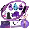 Generico Pilates Essentials Kit for Women, Pilates Ring and Ball Set, 25cm Figure 8 Resistance Band Yoga Bands for Stretching, Booty Bands for Working out Glutes Yoga Ball (C)