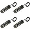 SENRISE 4 fibbie per pinne per tavola da surf, clip divisore in nylon per tavola da surf e paddle, accessorio fisso per longboard SUP gonfiabile, nero, 4,3 x 1,4 cm