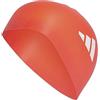 adidas Unisex - Adulto 3-Stripes Swim Cap, Bright Red/White, One size