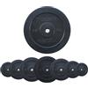 G5 HT SPORT Disco ghisa gommato Nero da 0.5 a 20 kg diametro foro 25 mm (15 KG)