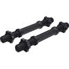 GORILLA SPORTS® Barre Manubri - Set di 2, Lunghezza 35cm o 42cm, 30mm, con Chiusure a Stella, in Acciaio Cromato, Argento o Nero - Bilanciere Manubrio, Barra Pesi, Palestra Casa, Fitness, Allenamento
