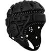 Jiuvaso Casco da Rugby per Adulti, Leggero, Morbido, Regolabile, con Imbottitura, Casco da Rugby, da Football per Portiere, Cappello da Regalo, Flag Football, Nero