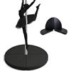 HTRDHT Tappetino Rotondo per Pole Dance, Pieghevole Antiscivolo Protettivo, Tappetino Protettivo Circolare per Allenamento di Danza e Fitness(Size:120 x 3 cm,Color:Nero)