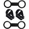 Hemobllo Supporto per Boccaglio Sub e Maschera da Immersione in Silicone Nero 4 Pezzi, Flessibile e Facile da Montare, Accessorio per Attrezzatura Sub