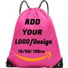 AMOFACIO Zaino personalizzato 10/50/100/200 pezzi, borse a corda sport, articoli promozionali, Giallo, 17 x 13.5