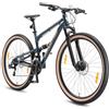 BIKESTAR MTB Mountain bike sospensione completa in alluminio, freni a disco, 29 | Bicicletta MTB telaio 17.5 cambio Shimano a 21 velocità | Blu