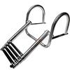 PIMAR marine equipment PIMAR Scaletta Telescopica Inox 4 Gradini con Corrimano per Barca Gommone Acciaio Inox Plancette Nautica Accessori Robusta