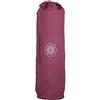 Bodhi Surya Bag Cotton | Borsa da yoga grande per tappetini in lana vergine e tappetini da yoga, borsa in 100% cotone in formato XL, borsa sportiva con motivo mandala, colore: melanzana