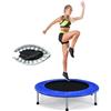LIFEZEAL Trampolino Elastico Interno, Esterno, Tappeto Elastico Fitness, Ø97x19 cm, Pieghevole, Rotondo, Mini, Stabile, per Bambini, Adulti, Telaio in Metallo, Saltarello, Salta, Max 150kg, Rosa