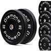 G5 HT SPORT Disco Bumper Pro Diamond per Crosstraining e Allenamento Funzionale | 100% Gomma Odorless | Da 5 a 25 Kg| Foro Ø50 mm | Sollevamento Pesi e Muscolazione | Singoli o Coppie (1 x 10 kg)
