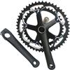 LSRRYD Guarnitura 152mm 165mm 170mm 130BCD Doppia Corona 39T 50T Manovella Integrata Vuota Pedivelle Lega di Alluminio per Bici da Strada Bici Pieghevoli MTB (Color : Black 39-50T, Size : 152mm)