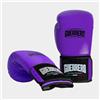 GUERRERO Guantoni da Boxe Bianchi In Vera Pelle Rivale - Strap Series (Viola, 12 oz)