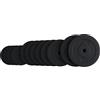 GYRONETICS® Dischi Pesi - 30 kg Set, 2x5; 6x2,5; 4x1,25 kg, Foro 25mm, Plastica, Nero - Disco Peso, Piastre per Bilanciere, Manubri, Palestra, Sollevamento, Allenamento a Casa, Fitness E-Series