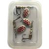 Mepps - Cucchiaino speciale per pesca alla trota Aglia, multicolore, ARGENT POINTS ROUGES PAR 3, 1