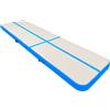 vidaXL Tappetino Ginnastica Gonfiabile con Pompa Stuoia Tappeto Materasso Materassino per Palestra Fitness Pilates 800x100x20cm PVC Blu