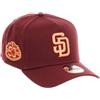 New Era Los Angeles Dodgers MLB 50th Anniversary Stadium Sidepatch Maroon 9Forty A-Frame Snapback cap