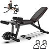Generico Panca per Pesi Regolabile Multifunzione, Panca Palestra Casa con Leg Extension Leg Curl Banco Manubri Schienale Regolabile 5 Livelli Inclinabile Declinabile Piana per Addominali Capacità di Peso 200kg