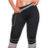 Traininggirl pollici Slimmer Hot pantaloncini in neoprene con tasca per le donne la perdita di peso dimagrante sauna sudore pantaloni allenamento Body Shaper yoga leggings S see in last picture
