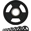 Diamond【Disco Olimpico Gommato Tri-Grip Pro Da1,25 a 25Kg】Pesi Ghisa Rivestiti Gomma per Bilancieri Professionali Foro 50mm, Impugnature Ergonomiche Multipresa Bodybuilding Palestra Home Gym (1.25 Kg)
