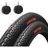 ECOVELO 2 COPERTONI Nero + 2 CAMERE d'Aria per Bici Bicicletta City Bike 26 x 1 3/8 (37-590) EBA26NXD