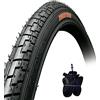 ECOVELO EBB26NED 1 COPERTONE Nero + 1 Camera d'Aria 26 X 1.75 (44-559) MTB Mountain Bike Bicicletta Slick Stradale