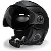 EnzoDate 2-in-1 Visor Sci Snowboard Casco Maschera da neve staccabile Anti-fog Anti-uv Occhialini schermati integrati Peso ridotto Adulti Uomini Donne
