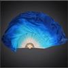 Fymlok Fan Veils Danza del Ventre 1 Paio (1L+1R) di veli da ventaglio in Seta for Danza del Ventre con Colori sfumati, Pieghevoli in Vera a Due Lati, Accessori for la, 41-86 cm Lunghezza