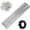 YLME 220mm Raggi per Bici da 36 Pezzi, Raggi per Bicicletta 13G 2,2 Mm con Capezzoli, Raggi in Acciaio per Bicicletta da 80-270 Mm per Bicicletta Elettrica,22.0cm