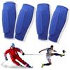 GLSAYZU Protègelite Snow Edition Parastinchi Da Sci, 2 Paia Shin Protector Ski, Ghette Lunghe, Elastiche E Resistenti Agli Urti, Con Design A Nido D'ape, Per Sciare E Calcio (Rot *2,L)