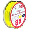 ARMERIAONLINE SINCE 1999 Lenza da Pesca, Surfcasting, Spinning e Bolognese, Trecciato 8 fili 135 Metri, Filo Nylon Resistente Pesca Mare e Acque Dolci, Nylon per Bricolage e Accessori, Fluo Yellow (0,10)