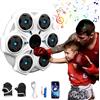 Doramier Macchina da Boxe Musicale per Bambini, Macchina da Boxe da Parete Intelligente Bluetooth con Guantoni, 3 Velocità e Conta Automatica, Regali di Boxe per Natale, Compleanno (C-Nero)