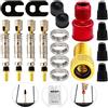 ANYKING Kit di sostituzione valvola Presta da 18 pezzi: Sclaverand Francese valvola,inserto valvola,cappuccio valvola,adattatore Presta a Schrader,pompa aria,riparazione,strumento per pneumatici,bici da corsa