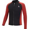 ziyimaoyi Muta da uomo in neoprene da 2 mm, da donna, con cerniera, a maniche lunghe, per nuoto, snorkeling, surf, kayak, canoa (4XL, grigio da uomo)