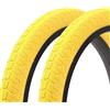 KHEbikes Kenda BMX - Set di pneumatici 20 x 1,95 pollici - circa 610 g - Copertoni - Design accattivante - Park & Street - Giallo - 1 paio