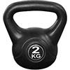 Vivol Kettlebell - Manubrio in vinile da 2 kg, con rivestimento in plastica premium e imbottitura in cemento, per palestra, crossfit e fitness a casa