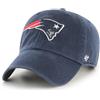47 '47 NFL New England Patriots Clean Up - Berretto da baseball unisex con cinturino regolabile, taglia unica, logo della squadra, colore blu navy, blu navy, Taglia unica