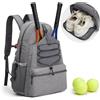 Generic Zaino tennis, zaino da tennis per donne e uomini, grande borsa da pickleball, contiene 4 racchette con scomparto per scarpe, Tessuto impermeabile