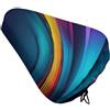 Treer Coprisella Bici Impermeabile, 3D Colorato Sella Bici Regolabile Bicicletta Coprisedile, Coprisella Bicicletta Adatto alla Maggior Parte delle Biciclette (Blu 1,1PC)
