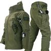 PRMTYUP Giacca E Pantaloni Tattici, Set Uniforme Mimetica Impermeabile per Uomo, Completo Militare da Combattimento dell'Esercito, Giacca Softshell da Uomo,Uniformi Tattiche,08,L